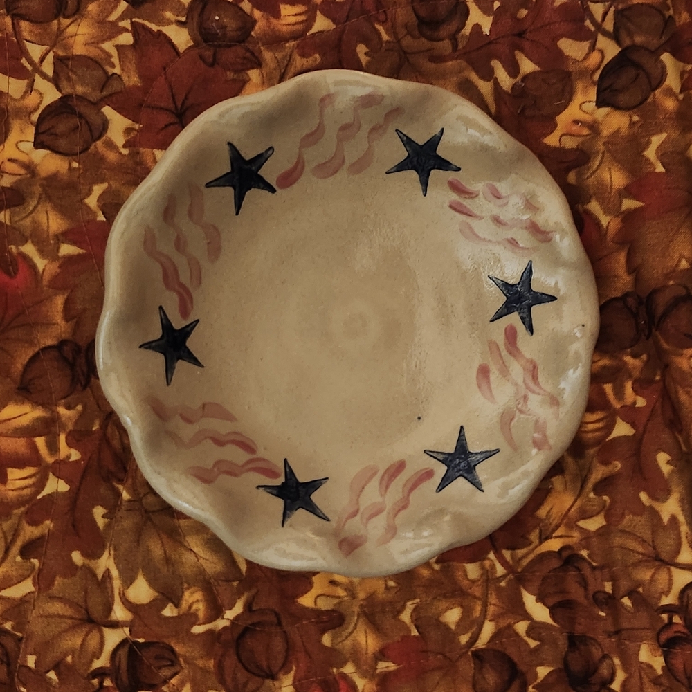 Change plate tray container American themed pottery ceramics